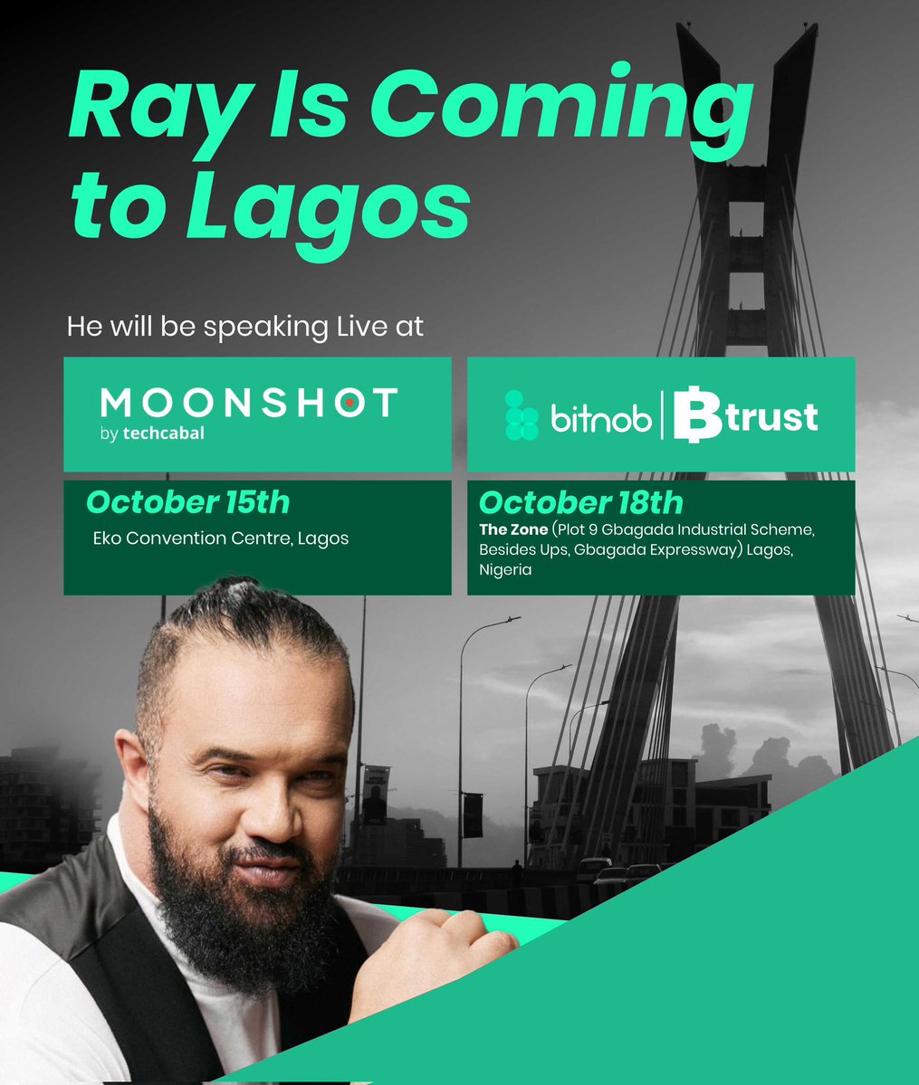 Ray will be speaking at Moonshot today. 

This is a big opportunity for young entrepreneurs &amp; a big platform to meet Ray.