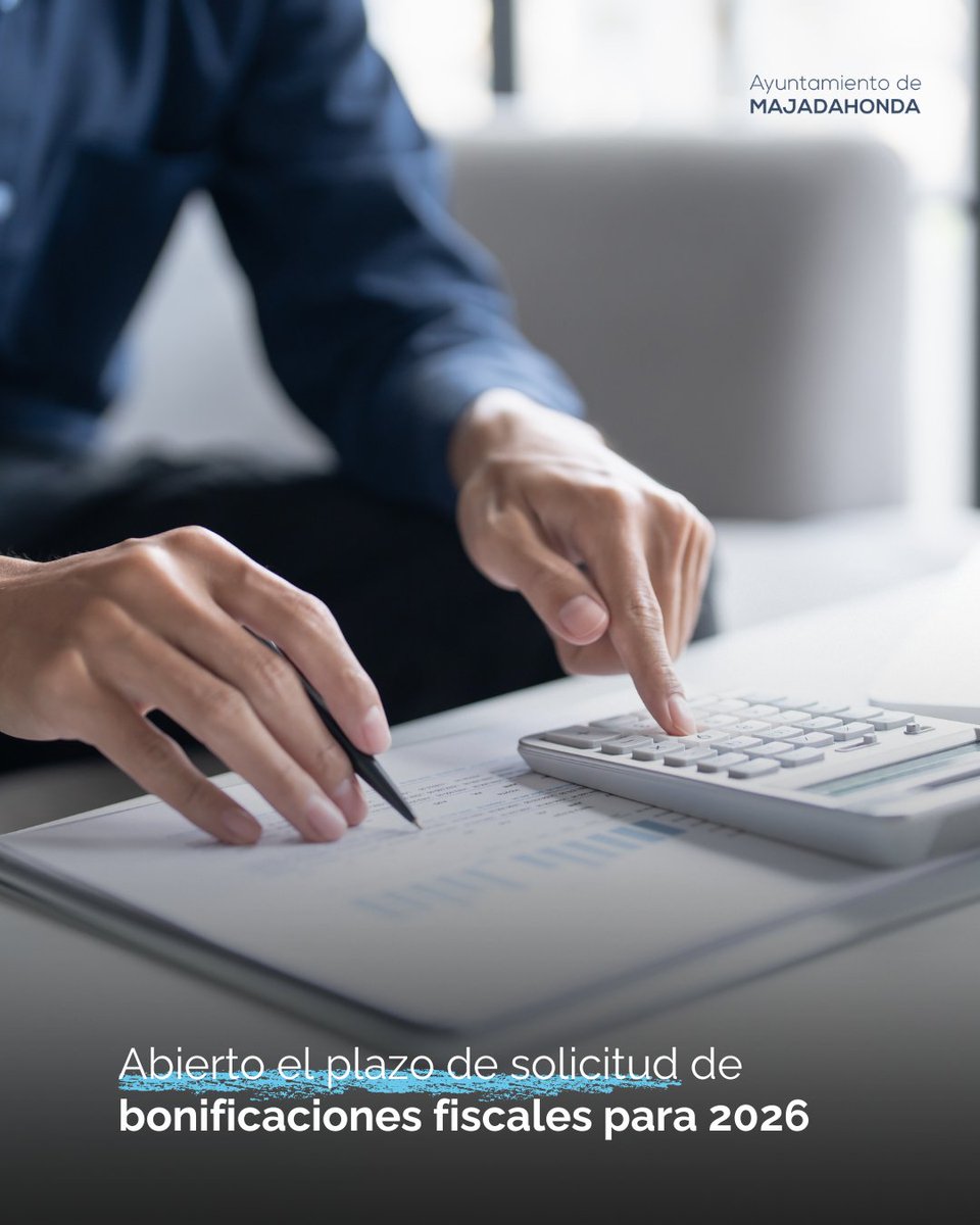 🟢🫰 Abierto el plazo de solicitud de bonificaciones fiscales para 2026 en Majadahonda.

🔹Los contribuyentes tienen de plazo hasta el 31 de diciembre para solicitar la aplicación de bonificaciones el año próximo.

majadahonda.org/noticias/-/ass…