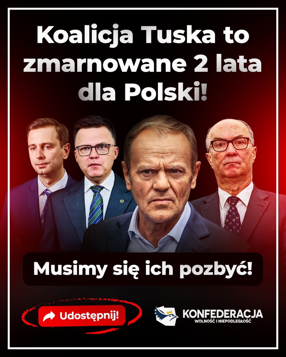 KOALICJA TUSKA TO KATASTROFA! DWA LATA STRACONE! Deficyt bije rekordy. Nowe podatki. Więcej rozdawnictwa niż za PiS. TVP dalej propaganda. Spółki pełne swoich. Zielony Ład NISZCZY rolników. POPiS TO TEN SAM UKŁAD. POLSKA ZASŁUGUJE NA WIĘCEJ! #Zmarnowane2Lata 🇵🇱