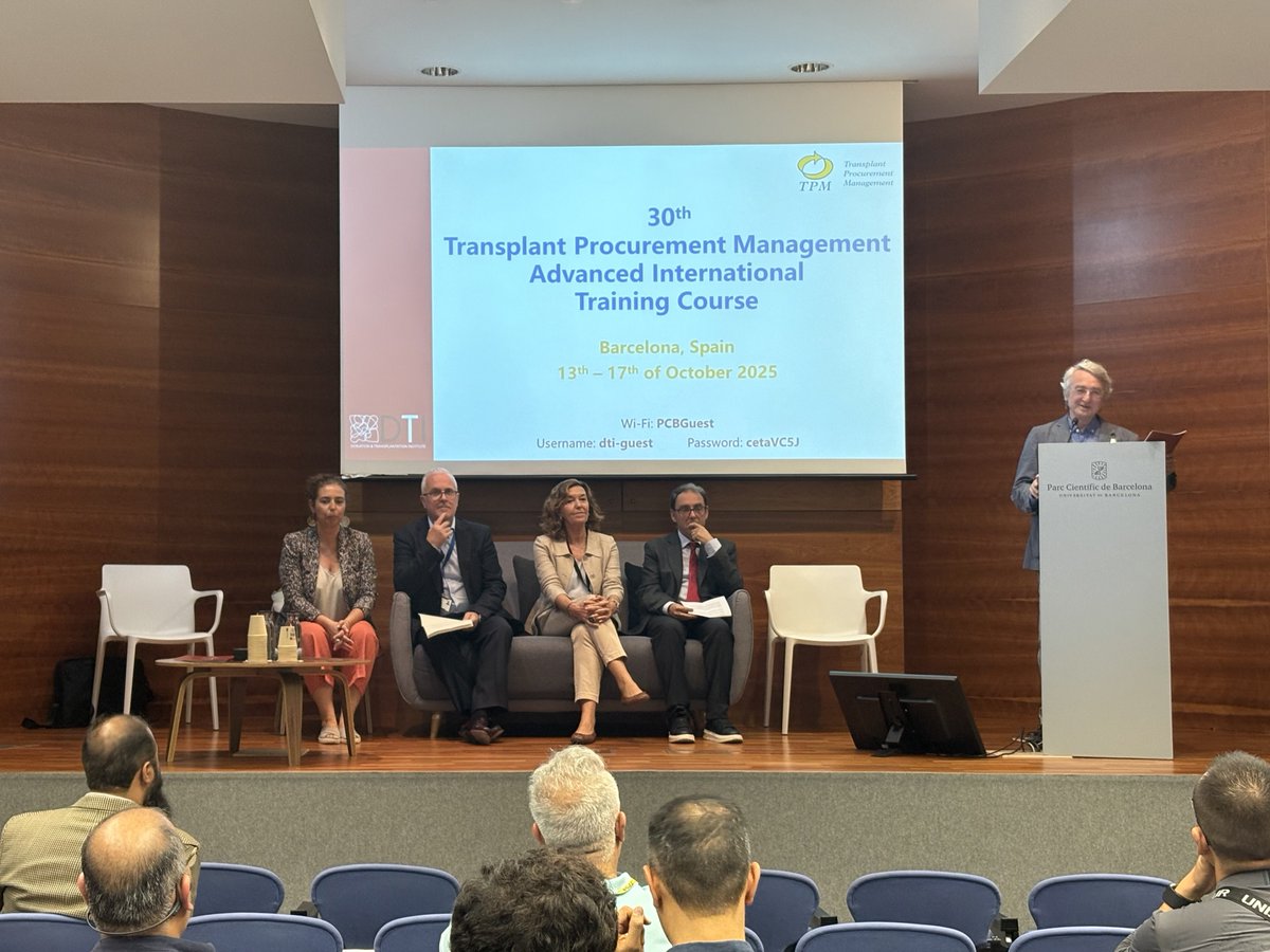 Esta semana celebramos la 30.ª edición del Curso Internacional TPM® en Barcelona.
🙏 Gracias por acompañarnos en la inauguración: PCB (María Terrades), Dr. Jaume Tort (OCATT) y Raúl Ramos (UB). 
💙 30 ediciones, una misión: salvar vidas.