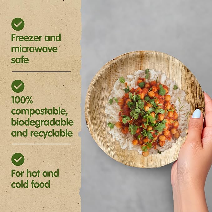 e2go's tweet image. Our Palm Round Leaf Plates add a natural, sustainable touch to winter weddings, festive celebrations, and seasonal catering 🍂

Crafted from fallen areca palm leaves, they’re sturdy, compostable, and beautifully designed🍽️

Online sale on now - e-2go.net/products/