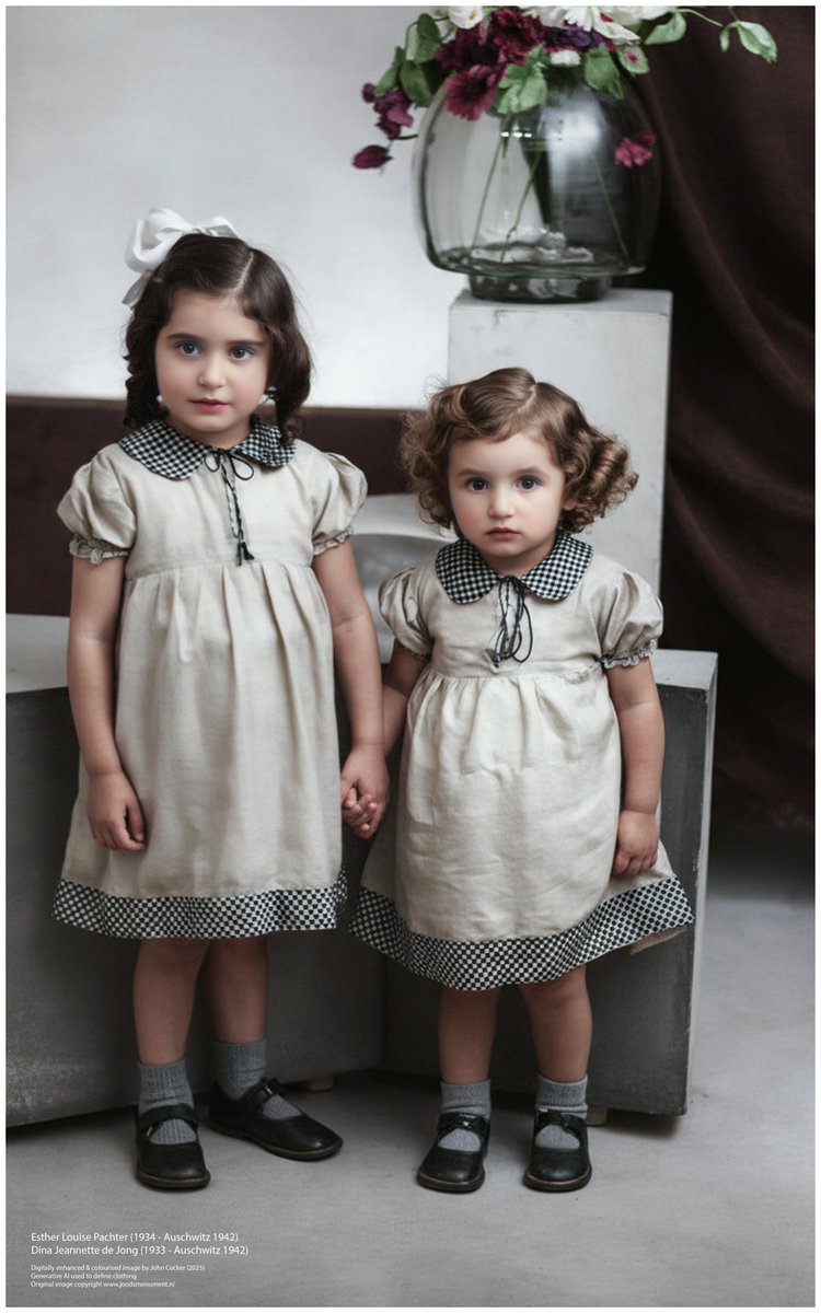On this day in 1942, a 9 year old Dutch Jewish girl arrived at Auschwitz with her mother where they were murdered on arrival. Her father perished in the camp in 1943 and two brothers perished in Sobibor. Her name was Dina Jeannette de Jong

Support <a href="/AuschwitzMuseum/">Auschwitz Memorial</a>