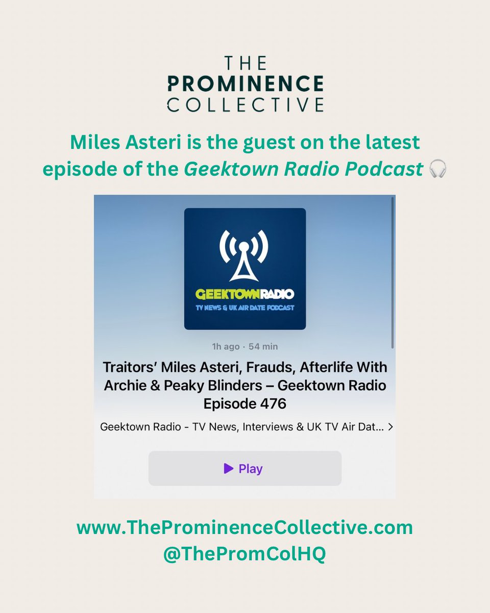 Catch Miles Asteri on the latest episode of <a href="/Geektown/">Geektown - TV News</a> 🎧

#Podcasting #Media #PublicRelations