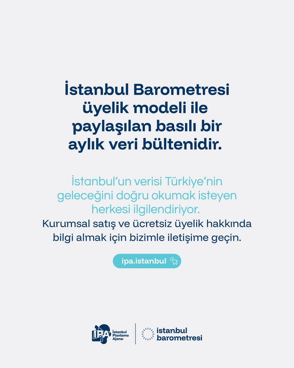 📊 İBB İstanbul Planlama Ajansı tarafından hazırlanan İstanbul Barometresi Eylül 2025 sayısı yayımlandı!

İstanbul’un ekonomik, toplumsal ve sektörel göstergelerini düzenli olarak izleyen İstanbul Barometresi, bu ay da kentin nabzını tutuyor.

📌 Yaşam Maliyeti
Eylül ayında yaşam