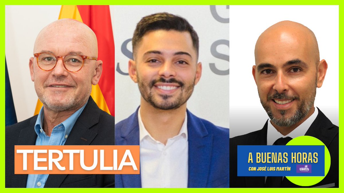 Hoy en ABH...hablamos en tertulia con <a href="/JosemiAlamo/">José Miguel Álamo</a> <a href="/ppdecanarias/">Partido Popular de Canarias 🇮🇨</a> y <a href="/dgodoysuarez/">David Godoy</a> <a href="/PSOECanarias/">PSOE Canarias ❤️🇮🇨</a> o, de #economia , de #política y por supuesto de #defensa
#youtube #twich #actualidad #canarias #pasta #politica #economia  
  
Play
youtu.be/eX9DbndT0tk