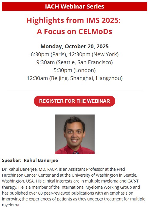 📢 𝘋𝘰𝘯’𝘵 𝘮𝘪𝘴𝘴 𝘰𝘶𝘳 𝘯𝘦𝘹𝘵 𝘐𝘈𝘊𝘏 𝘞𝘦𝘣𝘪𝘯𝘢𝘳!

𝗛𝗶𝗴𝗵𝗹𝗶𝗴𝗵𝘁𝘀 𝗳𝗿𝗼𝗺 𝗜𝗠𝗦 𝟮𝟬𝟮𝟱: 𝗔 𝗙𝗼𝗰𝘂𝘀 𝗼𝗻 𝗖𝗘𝗟𝗠𝗼𝗗𝘀
𝘱𝘳𝘦𝘴𝘦𝘯𝘵𝘦𝘥 𝘣𝘺 𝘋𝘳. 𝘙𝘢𝘩𝘶𝘭 𝘉𝘢𝘯𝘦𝘳𝘫𝘦𝘦

🗓 𝘔𝘰𝘯𝘥𝘢𝘺, 𝘖𝘤𝘵 20 | ⏰ 6:30 𝘗𝘔 𝘊𝘌𝘛

🔗 𝗙𝗿𝗲𝗲