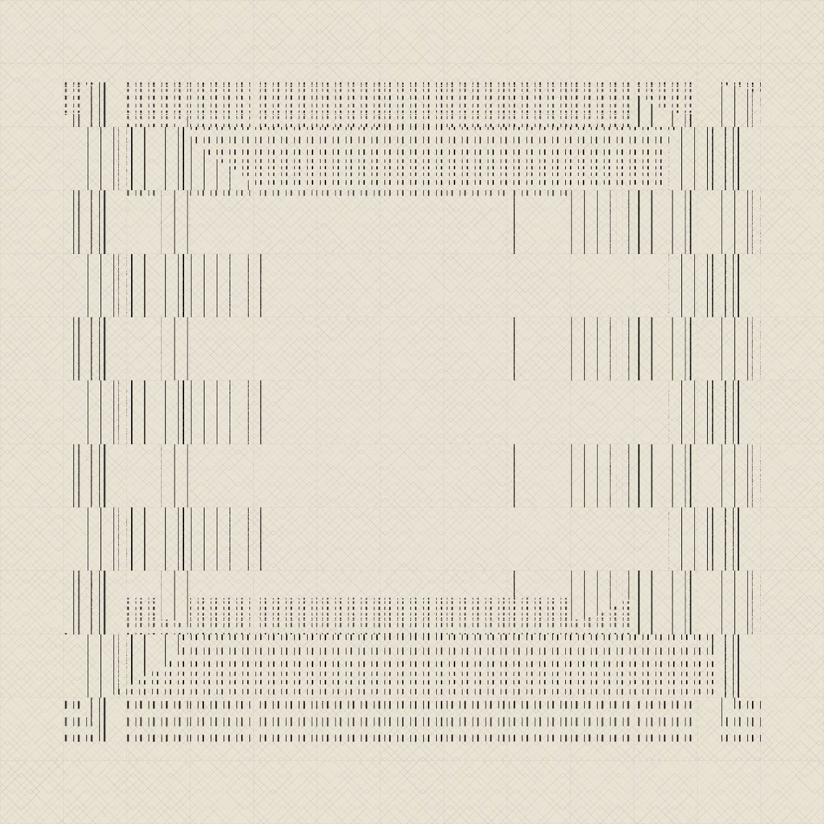 gm☕️ Happy Wednesday fam!⛅️

Traces #735 
By <a href="/Pixel0Symphony/">Pixel Symphony</a> minted on <a href="/fx_hash_/">fxhash</a> 

This project roots itself in the mathematical continuum connecting the triangle, the most elemental closed form in Euclidean geometry, to the possibility of a true circle.

#genart #codeart $fxh