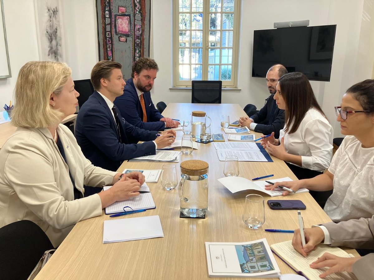 As European external border countries and close EU members🇫🇮 and🇨🇾are like-minded in many issues on the EU agenda.<a href="/tuomastikkanen/">Tuomas Tikkanen</a> and <a href="/alelaang/">Alexander Lång</a> visited Nicosia in preparation for the incoming 🇨🇾 EU Presidency. Great discussions were held with colleagues from different ministries.