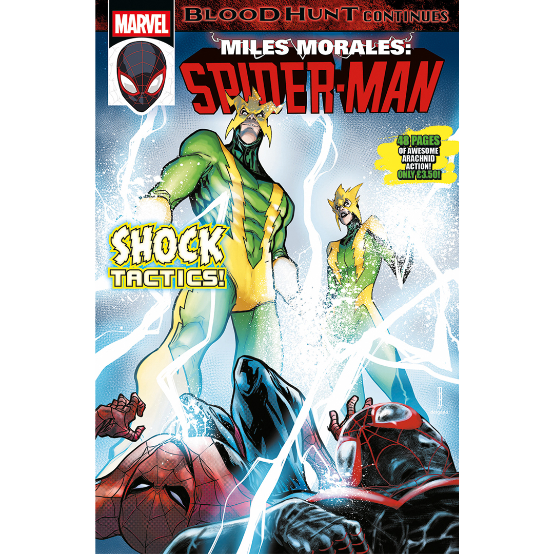 Miles Morales: Spider-Man #30 is out now - Blood Hunt continues! bit.ly/46PGP4I
Plus, sssomone else has a bone to pick with the Ssspectacular Ssspider-Men…