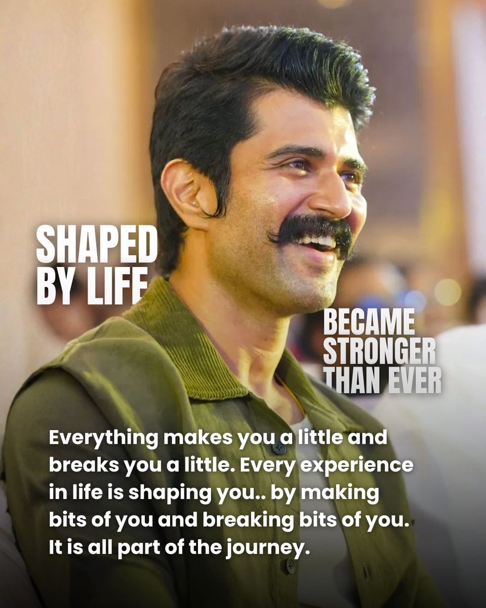 Shaped by experiences. Built by passion. ❤️ #VijayDeverakonda #RowdyEnergy