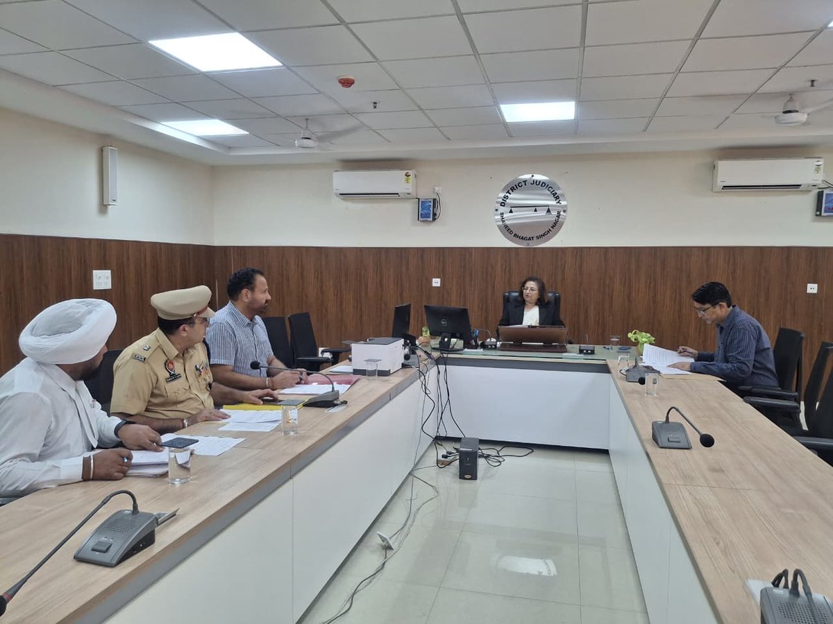 DlsaSbs's tweet photo. Today dated 15.10.2025,Meeting of Under Trial Review Committee was held under the supervision of Ms. Priya Sood Ld District and Sessions Judge-cum-Chairman DLSA SBS Nagar. Dr. Amandeep PCS CJM-cum-Secretary DLSA SBS Nagar were present in the meeting. https://t.co/D8cAXyq55r