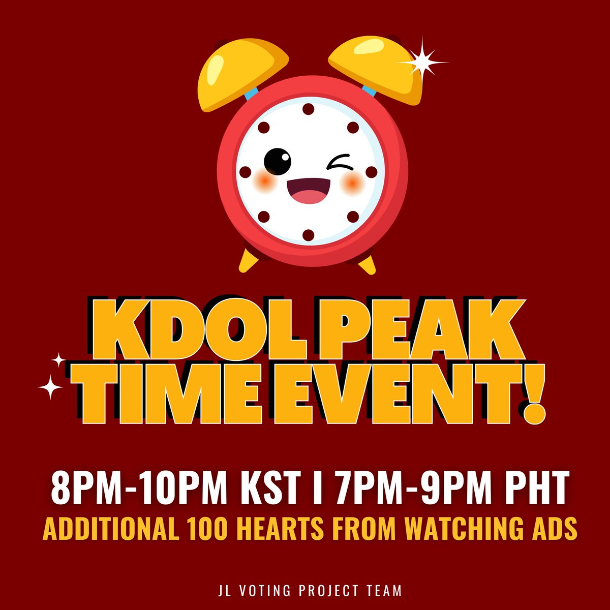 JLVPTeam's tweet photo. ๐ข Peak Hours Reminder
๐ 7โ9 PM PHT / 8โ10 PM KST
Peak Hours are here! Collect your +100 ๐ค bonus by watching ads and keep JL glowing bright on KDOL! โจ
Together, our hearts make a difference.
#AHOF #์ํ
#AHOF_JL #์ ์ด์
#VoteforJL
@AHOF_official