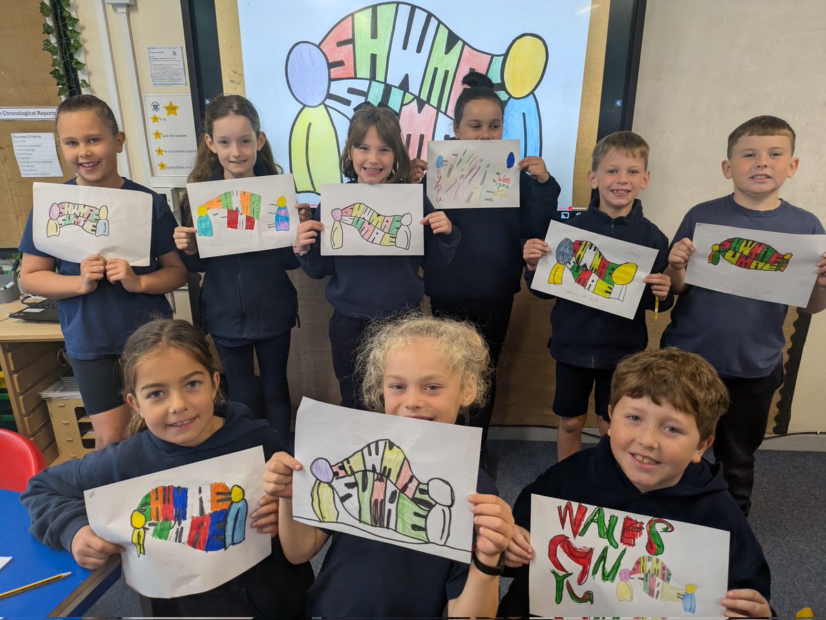 #ctkcardiffy4 have been taking part in #shwmaeday activities today! We took part in a draw along for some Shwmae day art 🎨