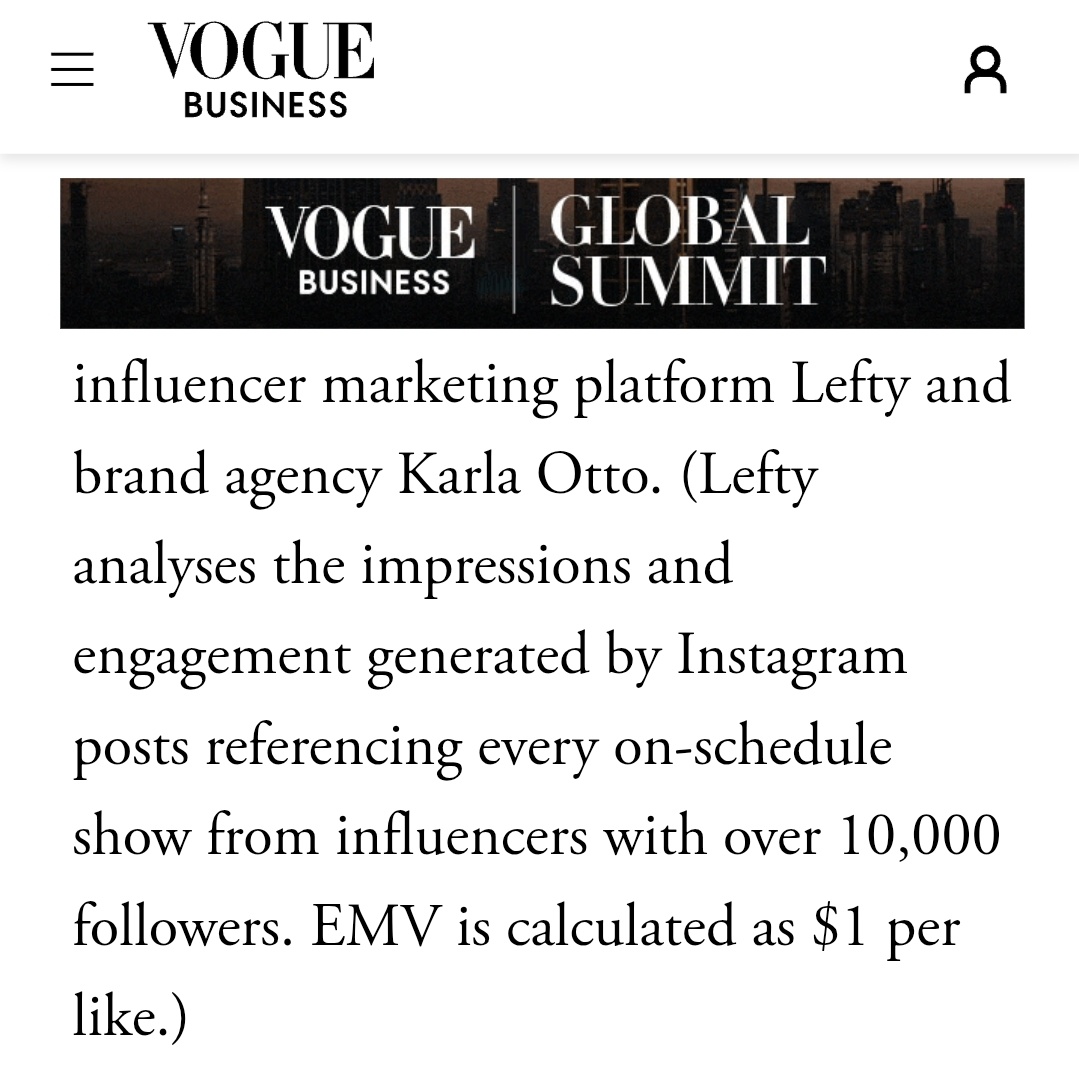 freenguides's tweet image. 🔸VOGUE Business explained that EMV was based on $1 per like, Freen received 3.6 million likes, equivalent to $3.6M in value
🔸The tracking period took place from September 29 to October 9, and a total of four Freen posts were included
🔸BOF post was not part of the tracking…