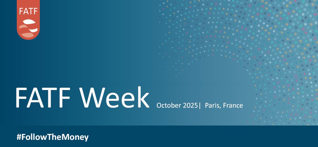 📆 The October 2025 FATF Week starts on Monday. 
 
🌐Delegates from across the Global Network of more than 200 jurisdictions and observers will attend the Working Group and Plenary meetings and address key issues in the fight against illicit finance.
 
➡️bit.ly/3LboBlz