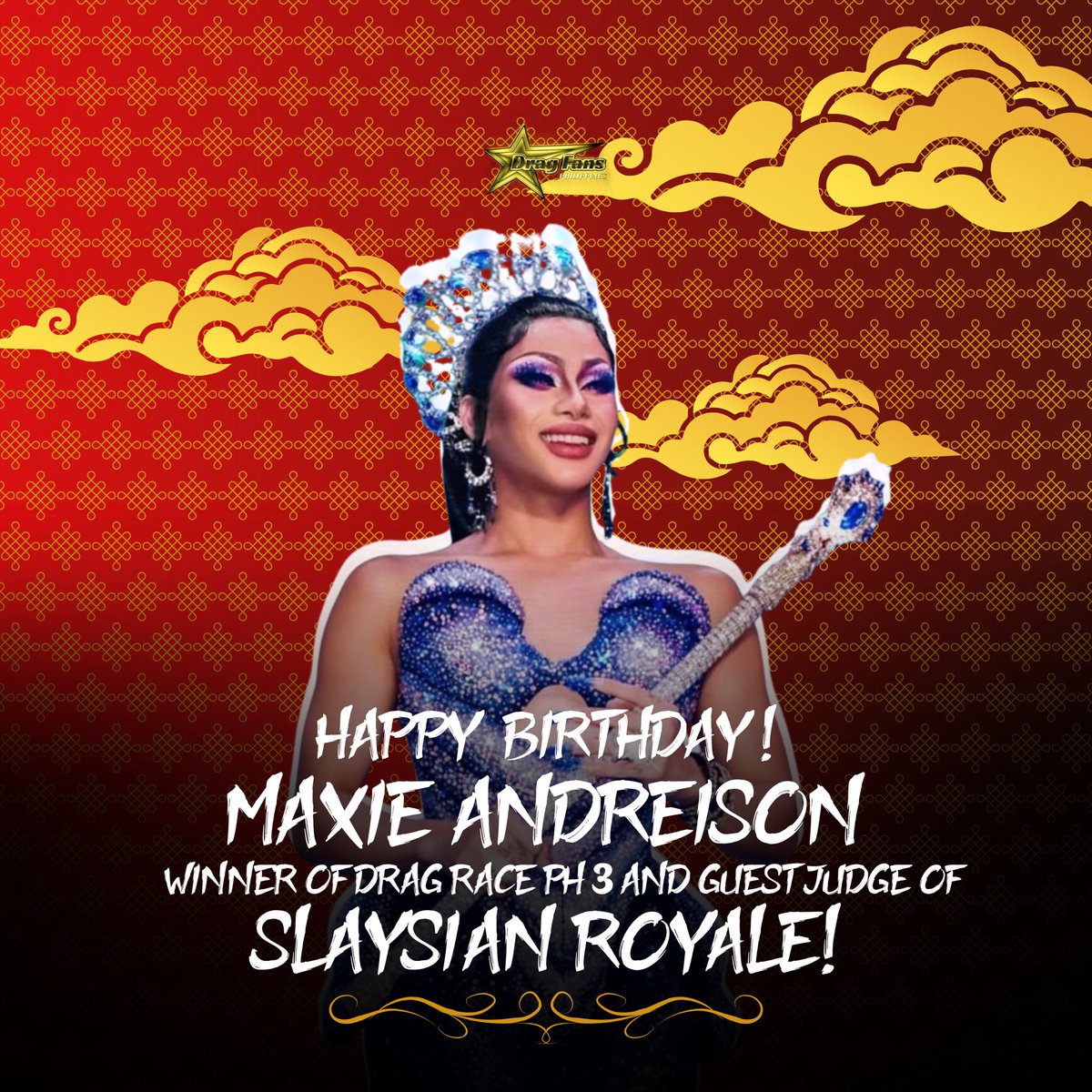 𝙃𝙖𝙥𝙥𝙮 𝘽𝙞𝙧𝙩𝙝𝙙𝙖𝙮 𝙈𝙖𝙭𝙞𝙚 𝘼𝙣𝙙𝙧𝙚𝙞𝙨𝙤𝙣!🥳
𝙒𝙞𝙣𝙣𝙚𝙧 𝙤𝙛 𝘿𝙧𝙖𝙜 𝙍𝙖𝙘𝙚 𝙋𝙃 3 𝙖𝙣𝙙 𝙂𝙪𝙚𝙨𝙩 𝙅𝙪𝙙𝙜𝙚 𝙤𝙛 𝙎𝙡𝙖𝙮𝙨𝙞𝙖𝙣 𝙍𝙤𝙮𝙖𝙡𝙚! 
#SlaysianRoyale