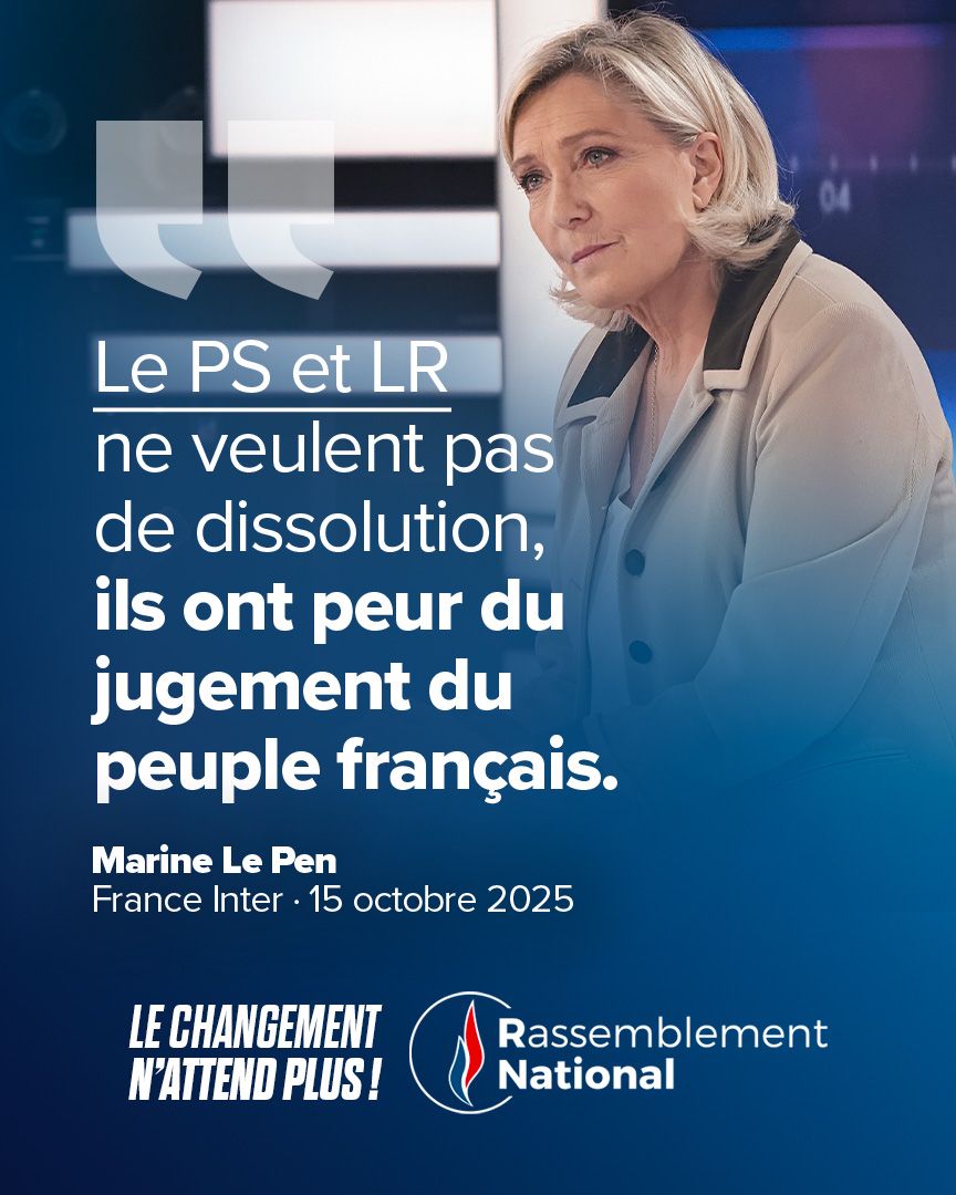 🔴 PS et LR craignent le retour aux urnes : ils savent que les Français rejettent leurs compromis et leurs renoncements !

Depuis trop longtemps, ils trahissent nos intérêts pour préserver leurs privilèges. Il est temps que le peuple reprenne la parole et décide de son avenir !