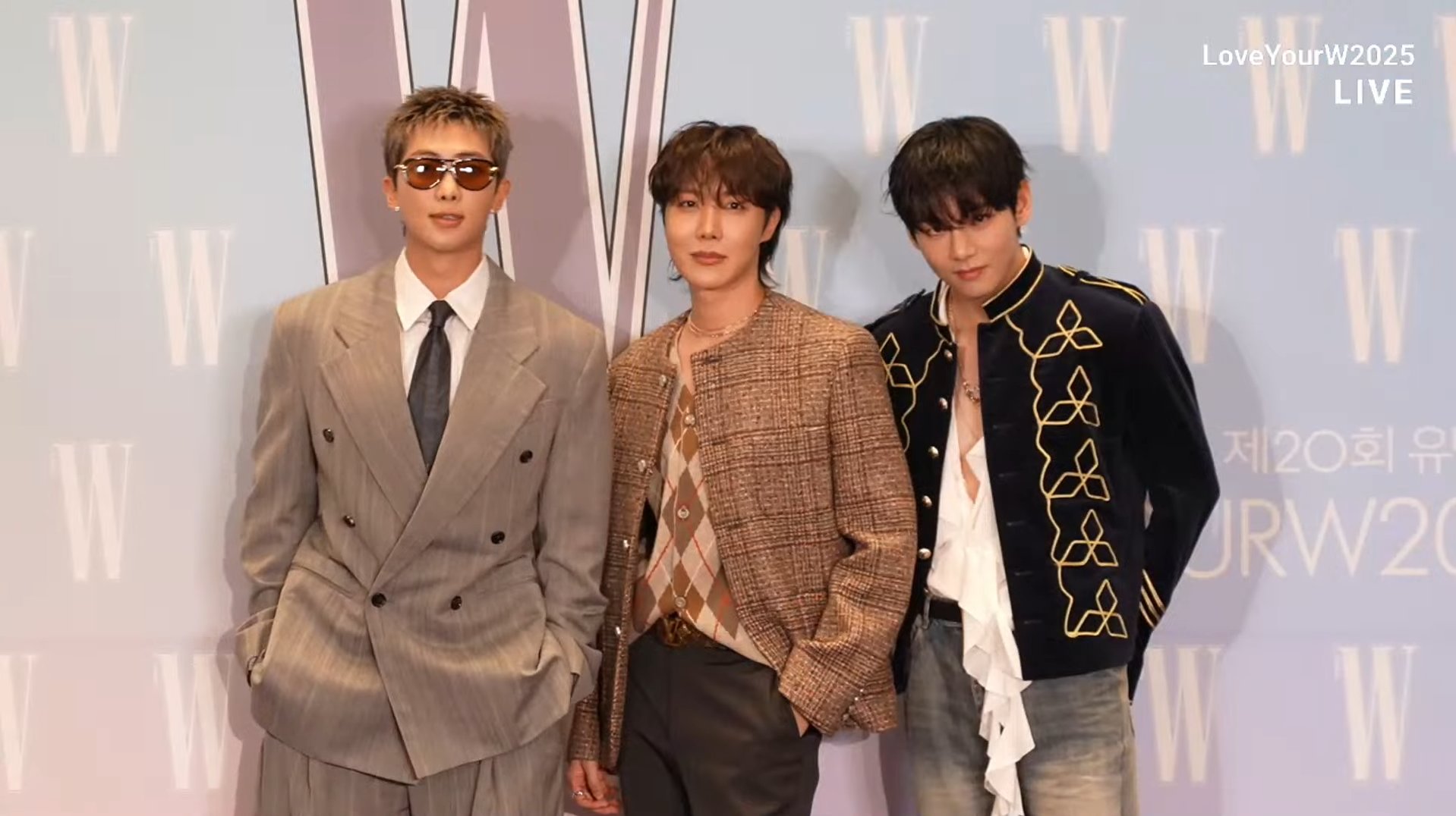 Courtney⁷✦✧ on X: "RM, j-hope and V of #BTS (@BTS_twt) at the 2025 LOVE  YOUR W event hosted by @wkorea! RM AT LOVE YOUR W J-HOPE AT LOVE YOUR W V AT