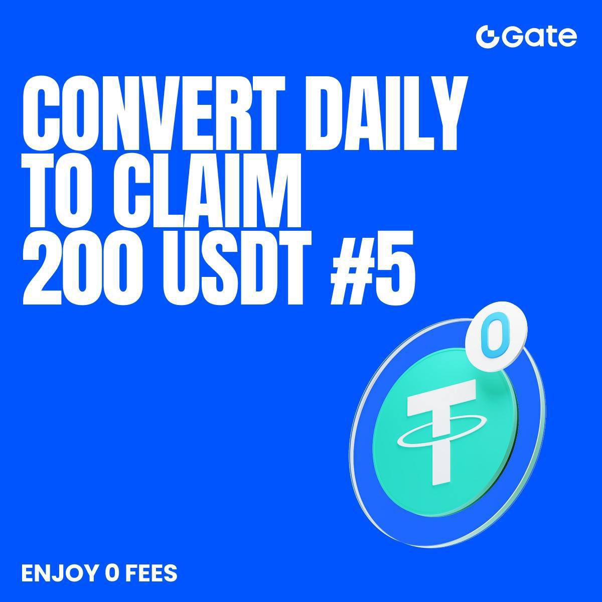 🔥 Gate Convert Fiesta Phase 5 is LIVE!
Earn up to 200 USDT with 0 fees, starting from just $0.1!

🎁 New users get 10 USDT instantly
🏆 Join tasks, leaderboard &amp; lucky draw

Start your journey here: gate.com/campaigns/2171
Announcement link: gate.com/announcements/…
