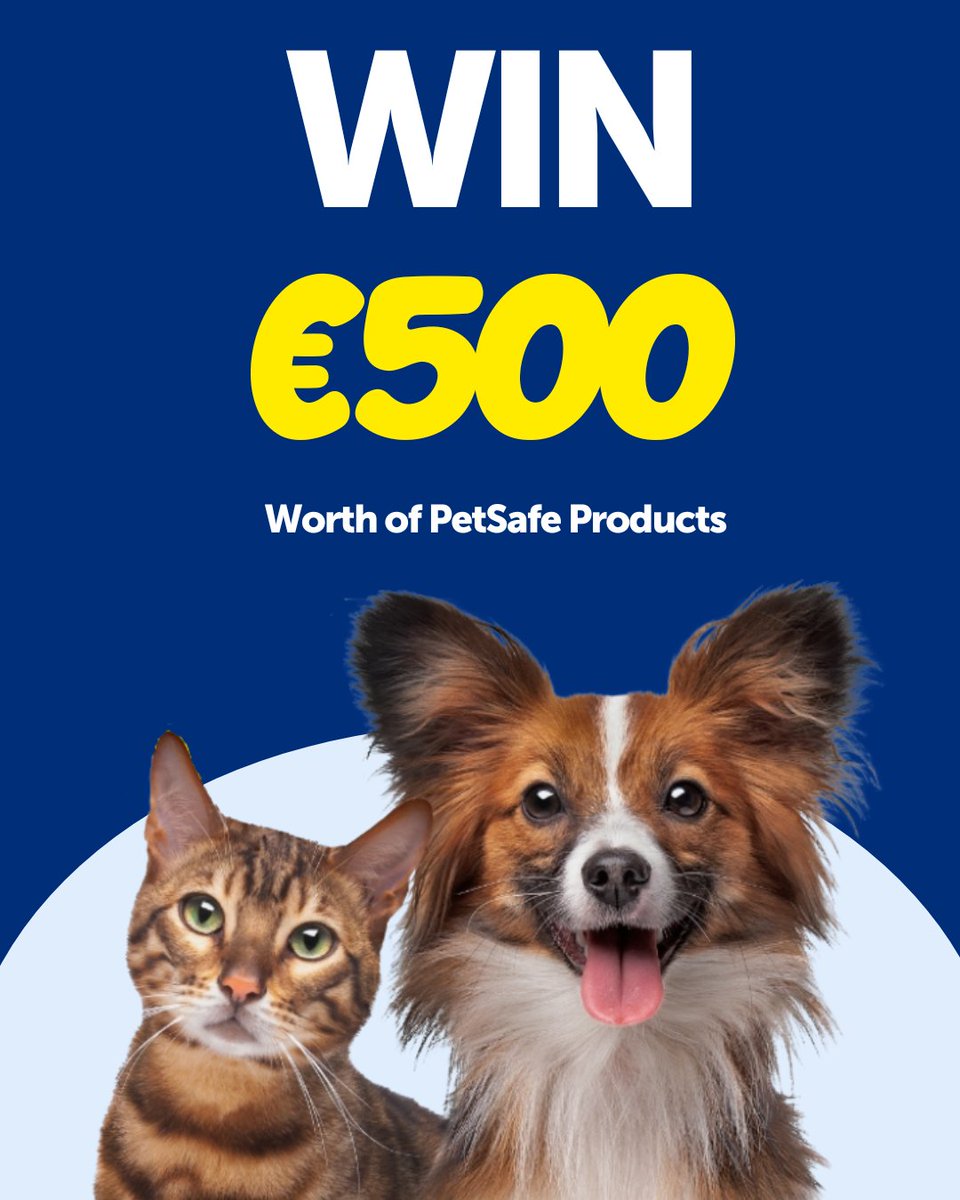 Giveaway 🐾 
To celebrate our new handle we are giving away €500 worth of PetSafe Products. 
To enter:  Follow <a href="/PetSafeEurope/">PetSafe Europe</a>
