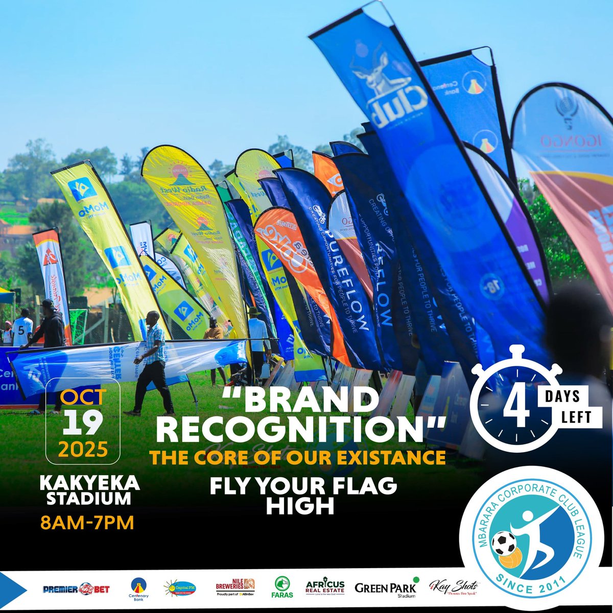 MbararaCorpClub's tweet photo. Be part of Mbra Corporate Club League 9th Outing this Sunday(19/10/2025) at Kakyeka Stadium to have your brand recognised.

#MbraCorpClubLeague9thOuting 
#MbraCorpClubLeague2025 https://t.co/n7qaOlehid
