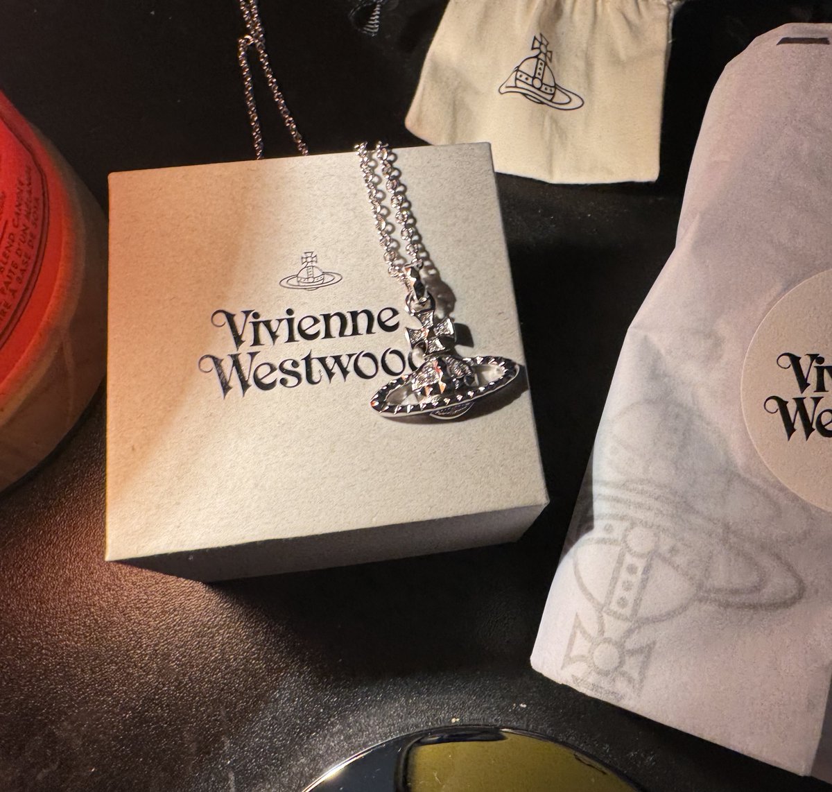 my friend got me a new vivienne westwood necklace for my birthday 🥺