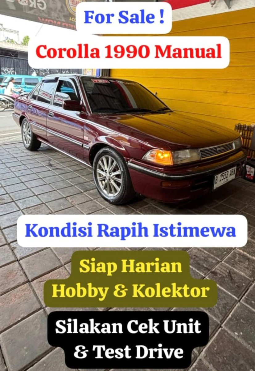 Barangkali ada yg nyari mobil cakep yg udah kenyang pengalaman 😁
3x jt saja.. Lokasi Jaksel Jagakarsa 
Bantu RT om <a href="/sicupuh/">ANinoM tidak mau asetnya dirampas</a> 🙏
