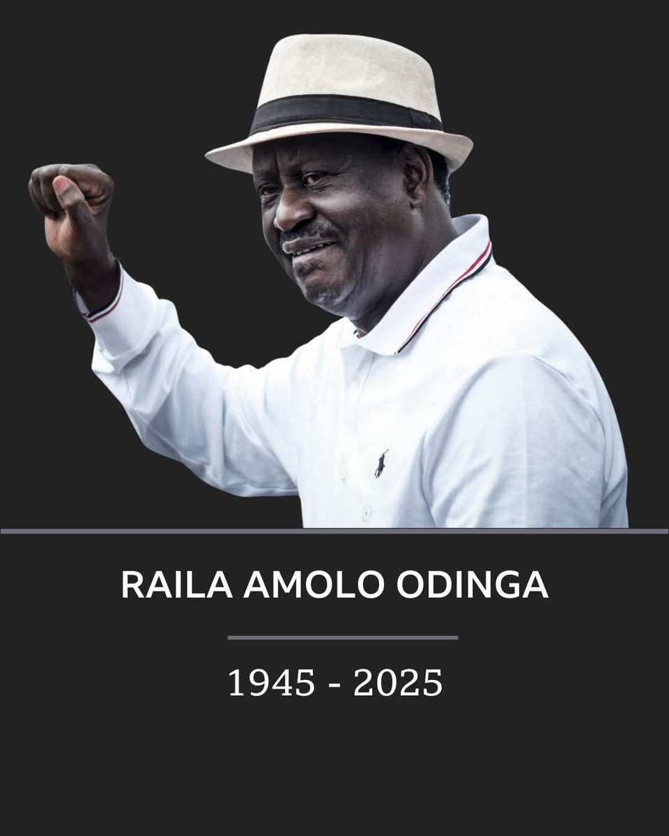 DanielMwaka's tweet photo. We join our brothers and sisters in Kenya in mourning the passing of a formidable leader, Raila Odinga.
His courage, resilience, and lifelong commitment to democracy and justice have left an indelible mark not only in Kenya but across the African continent. https://t.co/XAWDkd6HPh