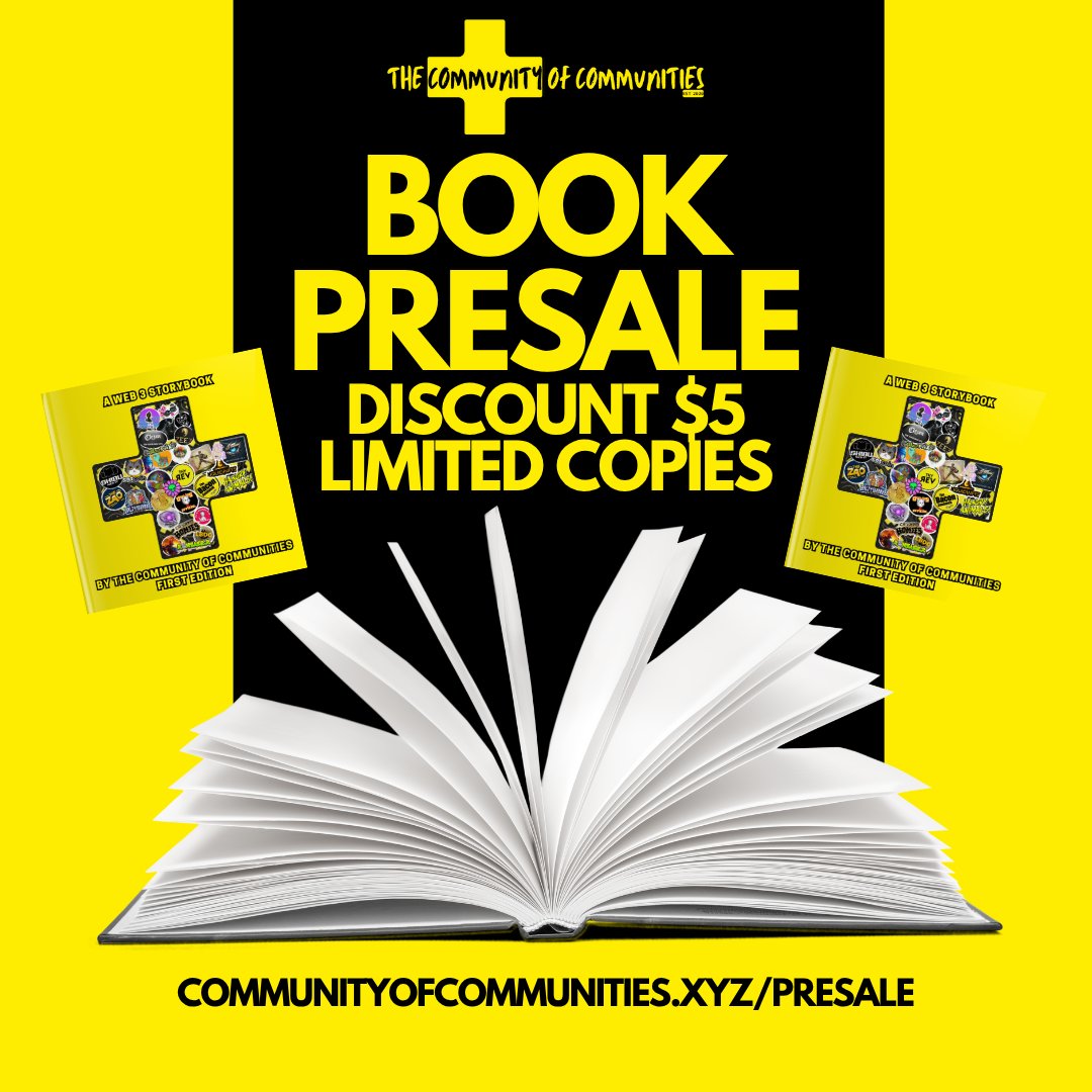 GM legends who is ready to order the presale of probably the best Web3 book link is on the poster go get it.#coc
