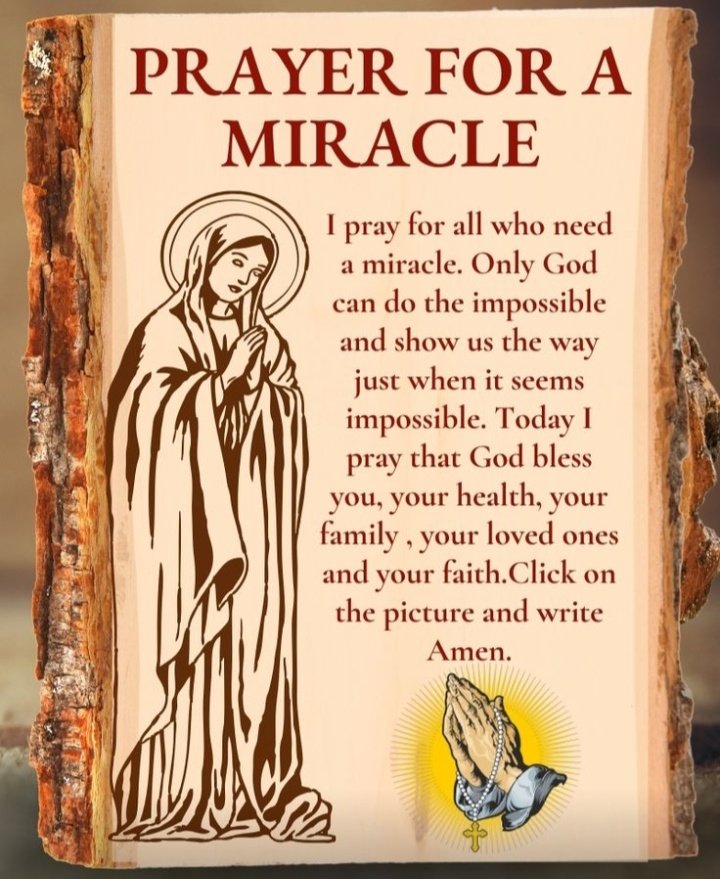 SkyVirginSon's tweet image. PRAYER FOR A MIRACLE