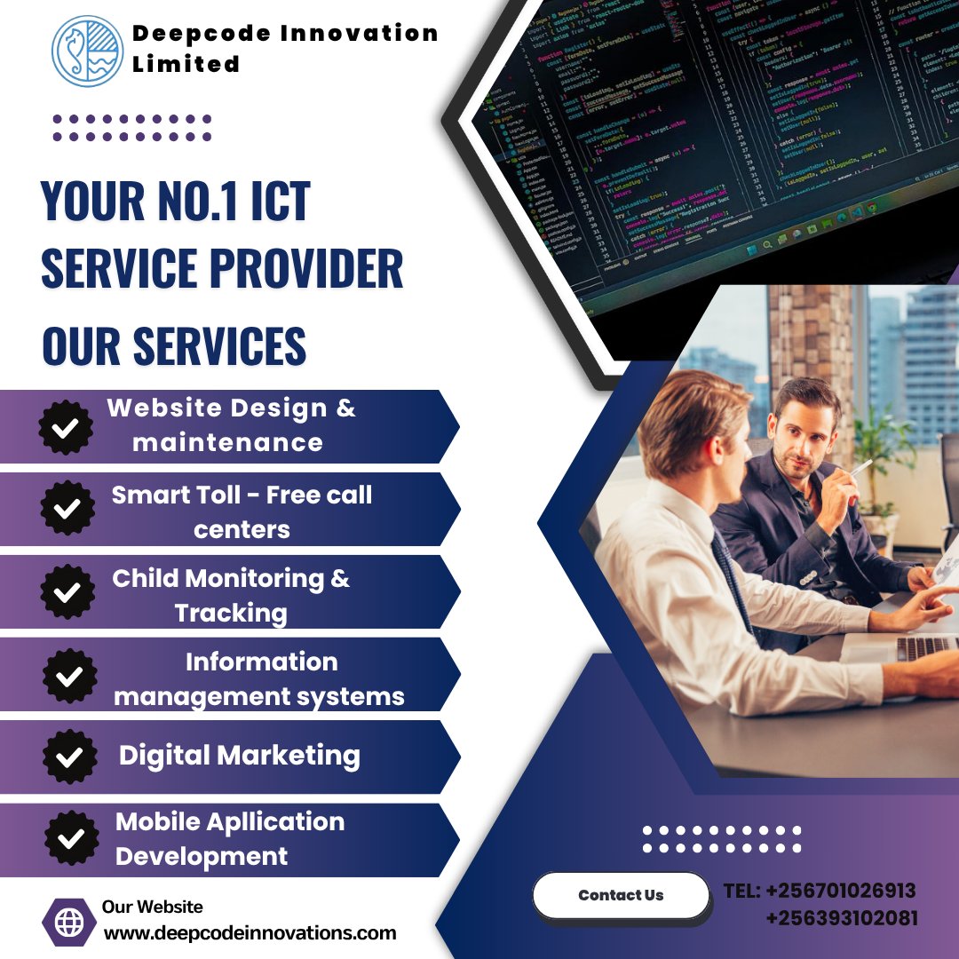 Deepcodein's tweet image. #DeepCodeInnovation #ICTSolutions #TechExperts #DigitalGrowth #InnovationLeaders
🚀Your No. 1 ICT Service Provider!
Empowering businesses with smart tech solutions, web design, and digital marketing that drive growth and success. 💡💻