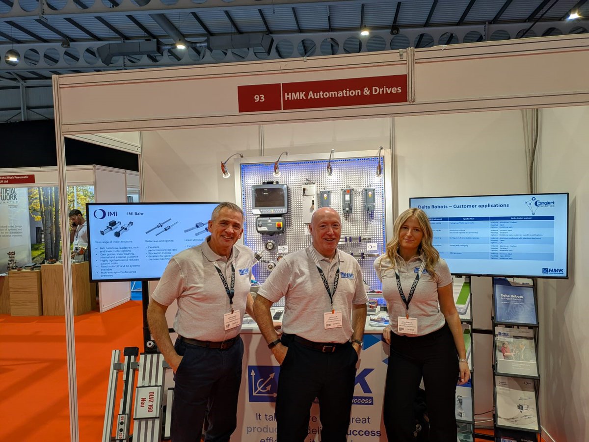 Machine Building Live - we are ready for you!

If you're visiting #MBL25 today, stop by at Stand 93 to see the HMK Team.

We're showcasing the latest #automation and #motioncontrol tech from our partners, including KEBA, Schneeberger, IMI Bahr and Englert Robotics.