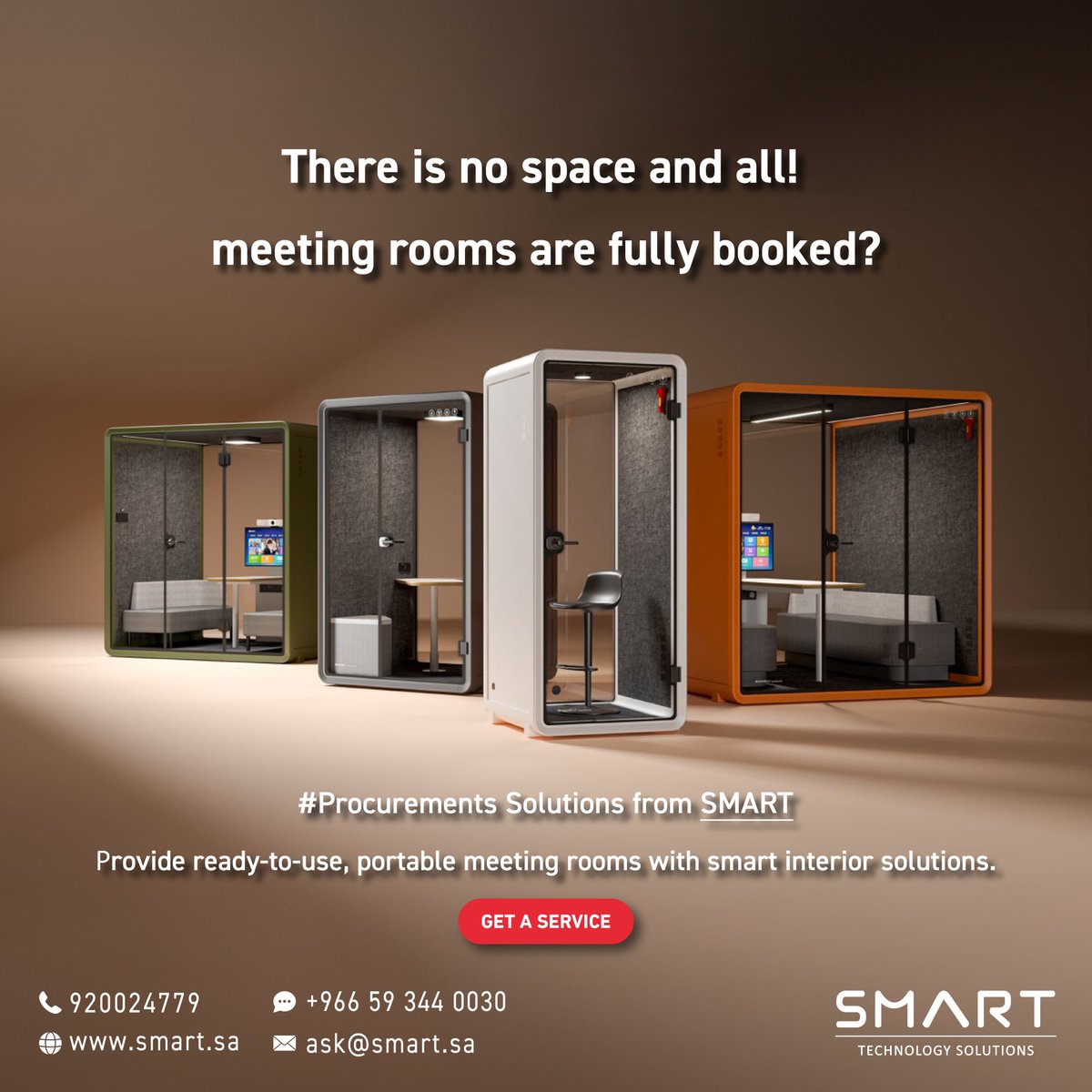 SmartTechSA's tweet image. #حلول_المشتريات من شركة سمارت يقدم لكم غرف اجتماعات جاهزة ومتنقلة
تواصل معنا عبر الواتس اب - الرابط في البايو👆🏻
#Procurement_Solutions Provide ready-to-use, portable meeting rooms
Contact us via WhatsApp - link in Bio 👆🏻
#غرف_اجتماعات #سمارت #SMART #procurments #Meetings