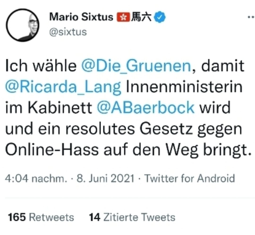 ZDF Autor Mario Sixtus wählte die Grünen, damit diese ein resolutes Gesetz gegen "Online-Hass" auf den Weg bringen. #OerrBlog