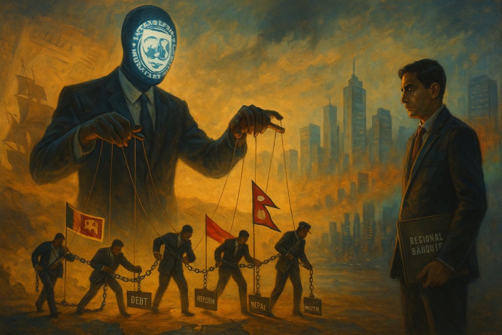 IMF as the New East India Company: Debt Traps, Political Control and India’s Dilemma on Regional Bailouts

🔹The IMF was established to promote global stability; nonetheless, its lending methods have trapped developing countries in cycles of dependency, notably in South Asia.