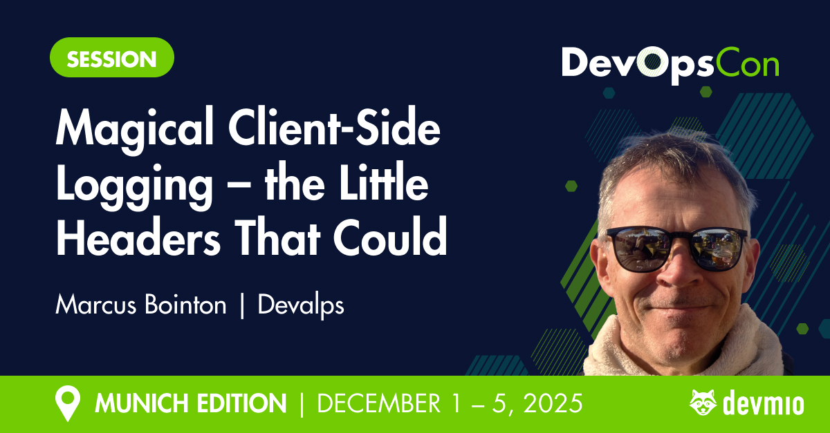 devops_con's tweet image. 🪄 Magical Client-Side Logging - The Little Headers That Could
In a server-side app, logs tell all, but what about when things break in the browser? 🌍💻
Join Marcus Bointon at #DevOpsCon Munich to discover how W3C’s Reporting API, CSP, Network Error Logging (NEL), and…