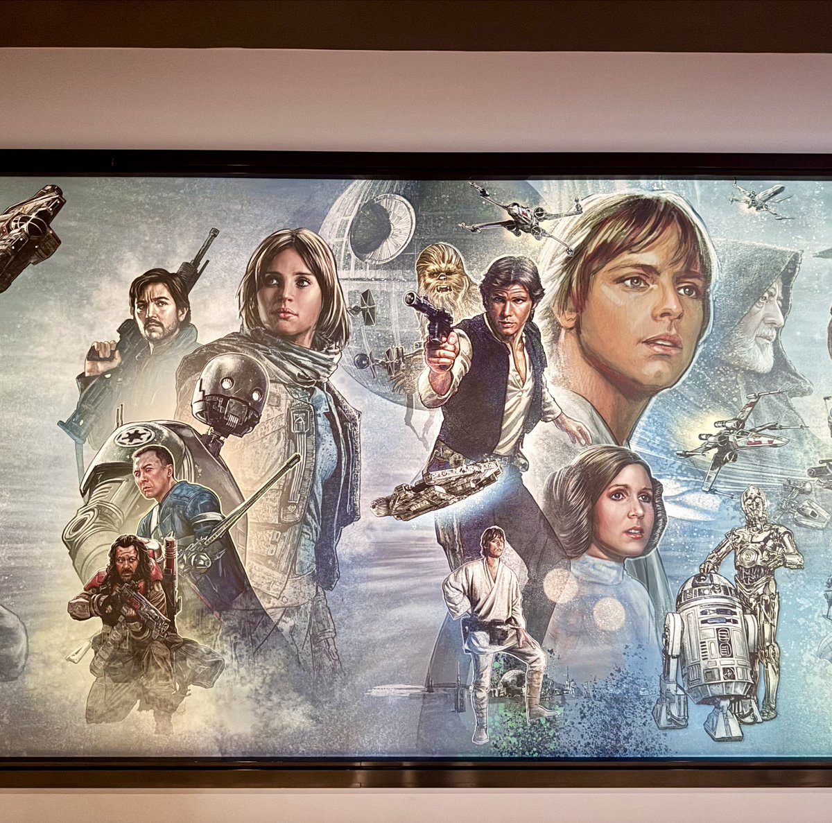 moko_eaka's tweet photo. ハリウッドスタジオの「スターウォーズ・ローンチベイ」
私はこの「ローグワン」と「新たなる希望」が並んでるのを見て興奮と感動で涙でた、天才すぎる🥲

#moco_WDW https://t.co/WyJWRf69GH