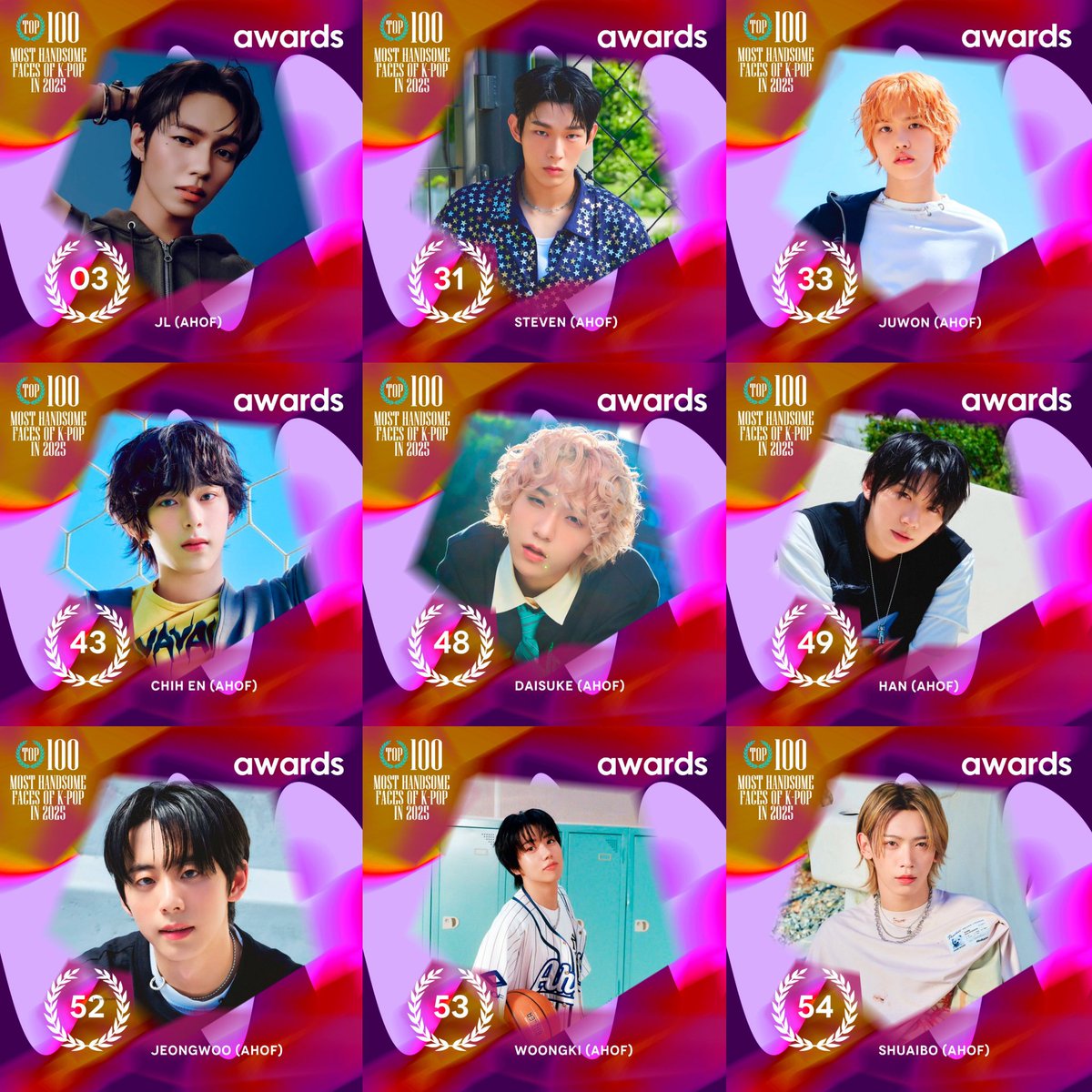Yellowbelle100 (@yellowbelle100) on Twitter photo TOP 100 โ Most Handsome Faces Of K-POP in 2025
AHOF 
#AHOF_JL #์ํ_์ ์ด์ #์ํ #์ ์ด์
<a href="/AHOF_official/">AHOF</a> #juwon #steven #daisuke #woongki #parkhan #chihen #shuaibo #jeongwoo #ahof TOP 100 โ Most Handsome Faces Of K-POP in 2025
AHOF 
#AHOF_JL #์ํ_์ ์ด์ #์ํ #์ ์ด์
<a href="/AHOF_official/">AHOF</a> #juwon #steven #daisuke #woongki #parkhan #chihen #shuaibo #jeongwoo #ahof