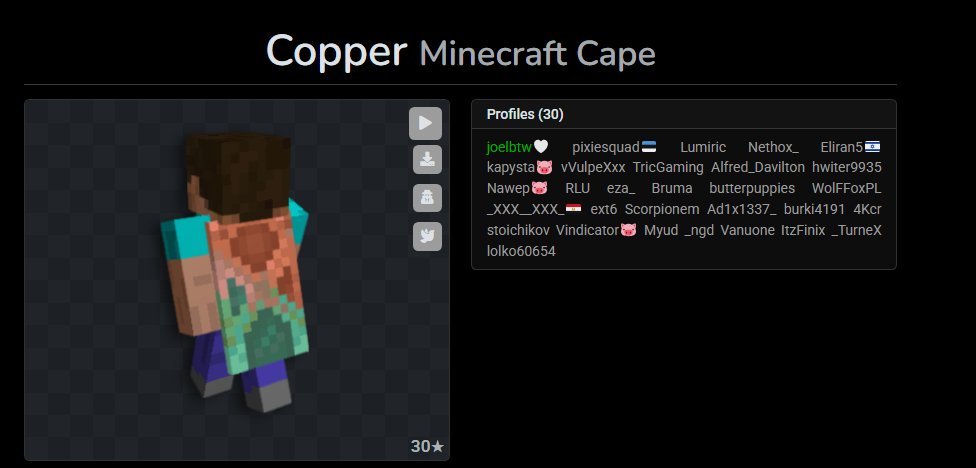 Lumiric_L's tweet image. THE COPPER CAPE IS FINALLY ON JAVA! @Minecraft #Minecraft #coppercape