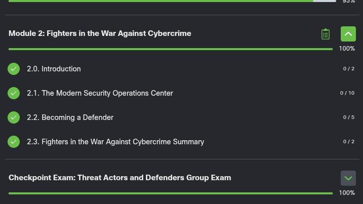 Day 2 of #100DaysOfCyberSecurity 

Module 2 ✅ 

Taking my time to understand every aspect 

<a href="/ireteeh/">Dr Iretioluwa Akerele</a> 
@NerdCisco
<a href="/cyberjeremiah/">Ezechi Jeremiah</a>
