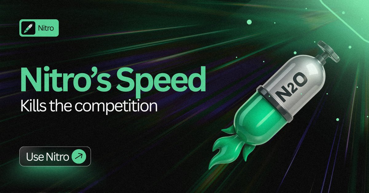 Nitrob0t_io's tweet image. In crypto, milliseconds = money.
While you're clicking "confirm":
1️⃣ MEV bots front-run your transaction
2️⃣ Price slips away from your target
3️⃣ Gas fees may spike
4️⃣ Opportunity disappears to faster traders
With Nitro's speed:
⚡️Sub-second execution beats most competition…