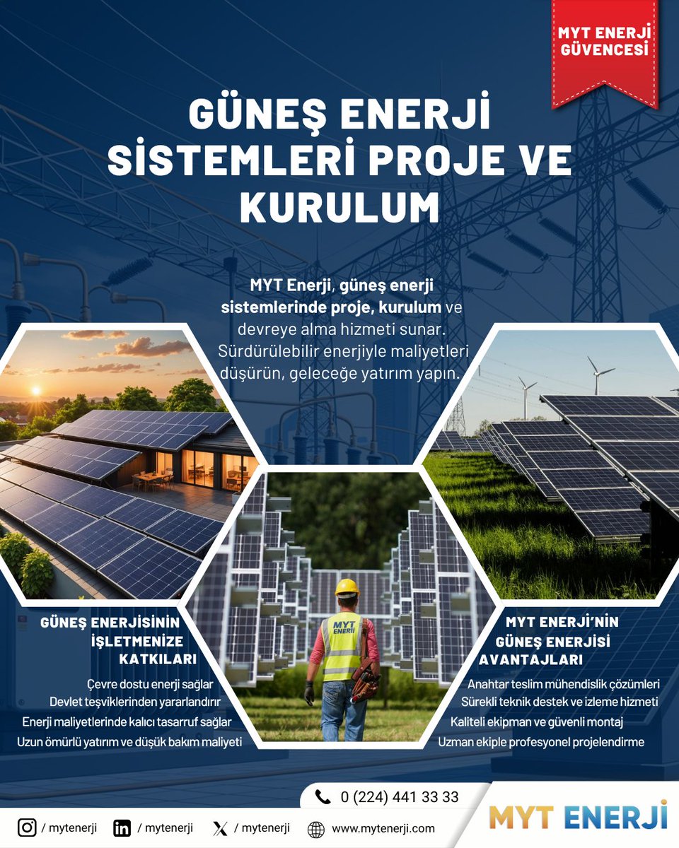 Hâlâ yüksek elektrik faturası mı ödüyorsunuz?
Sürdürülebilir enerjiyle maliyetlerinizi düşürün, geleceğe yatırım yapın.

#Enery #güneşenerji #SolarEnergy #projetaahhüt #ges #elektrikkesintisi #mytenerji