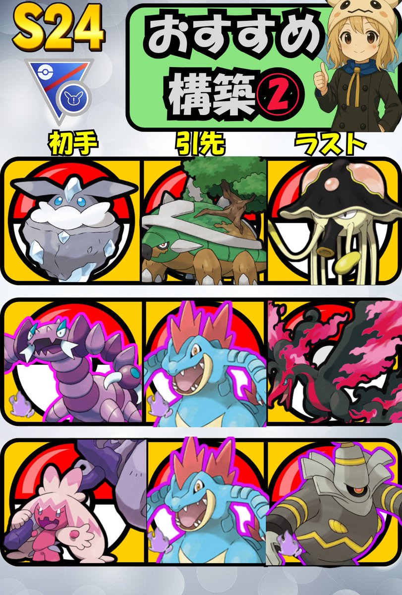 スーパーリミックス
オススメパーティー共有します🫥

技１ゴリ押し族が
ほとんど出禁になって、安定したレギュレーションだと感じました😌

とりあえずメレシー多過ぎ😂

#ポケモンGO
#GBL
#スーパーリミックス
#スーパー