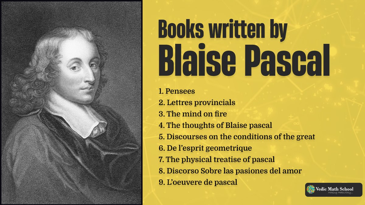 vedicmathschool's tweet image. Math, physics, theology &amp;amp; philosophy—Pascal did it all. 🔥
He gave us:
📐 Pascal’s Triangle
🧪 Fluid mechanics
🖋️ Pensées, Lettres Provinciales, &amp;amp; more

Explore his genius beyond math 👉 [your-link-here]
#BlaisePascal #STEM #MathHistory #P vedicmathschool.org/blaise-pascal/