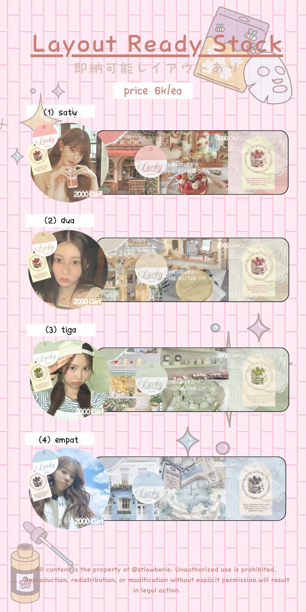 help repost ini juga yuk! 🥲

bantu abisin clearance sale ini ya, yang mau take boleh dm ajaa, harganya jadi 3,000 aja ya! 

layout ready stock gg #zonauang

sold X 1