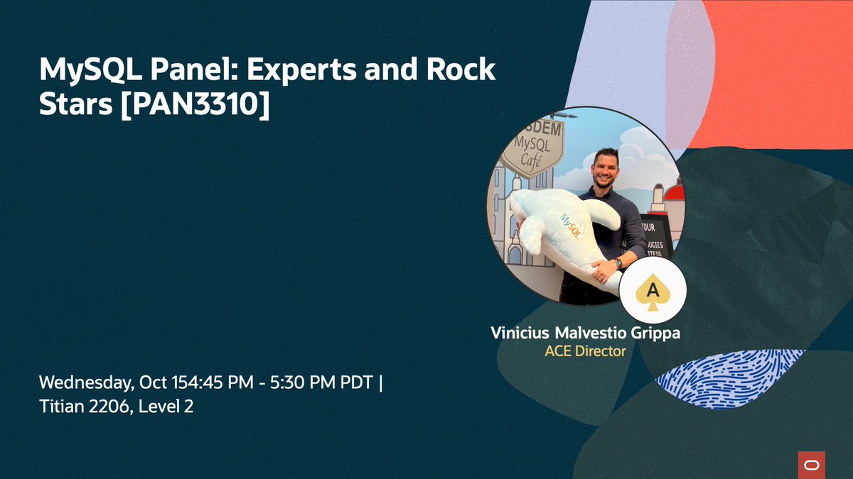 oracleace's tweet image. Ready to unlock the secrets of successful MySQL deployments?
Don’t miss MySQL Panel: Experts and Rock Stars [PAN3310] at Oracle AI World! 

Hear from industry pros—including Oracle ACE Director Vinicius Malvestio Grippa—about:
🔹 Real customer challenges and the solutions that…