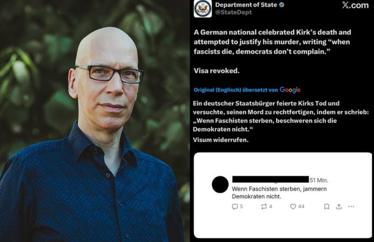 Visum zurückgezogen: 
Mario Sixtus muss wohl seinen USA-Urlaub stornieren. Naja, weniger Fliegen ist eh besser für's Klima, Mario!