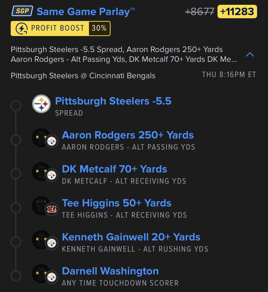 LOCK THIS IN ASAP. 🔒  

Chase said the Steelers are coming to raw dog them, and that's exactly what will happen 👀

LIKE THIS for $100 if we cash 🔥🔥🔥

#GamblingX
