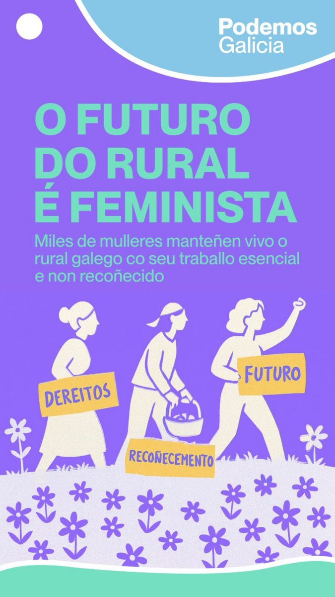 🟣Impulsar plans de conciliación e corresponsabilidade adaptados á realidade rural.

🟣Apoiar o emprendemento feminino e a economía social con axudas específicas.