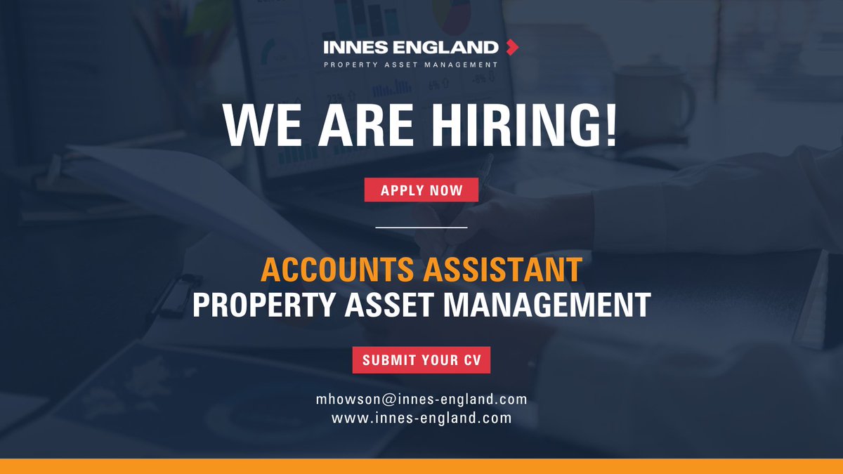 We’re hiring! Join Innes England as an Accounts Assistant (Property &amp; Asset Management) in our Derby office.
Kickstart your career with one of the Midlands’ leading commercial property consultancies.

For more info: innes-england.com/careers/accoun…